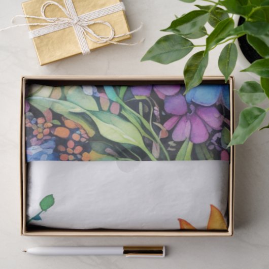 Spring Floral Colourful Tissue Paper 薄葉紙 (ギフト)