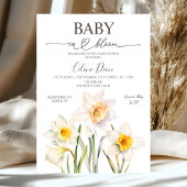 Spring Floral Daffodil Baby Shower 招待状