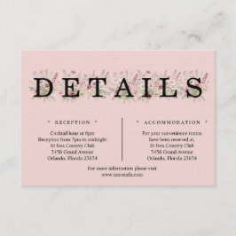 Spring Floral Details Enclosure Card エンクロージャーカード