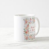 Spring Floral Flowers Wedding  コーヒーマグカップ (正面右)