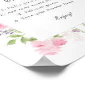 Spring Floral Frame Bouquet Bar ポスター (角)