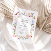 Spring Floral Frame Bridal Shower 招待状