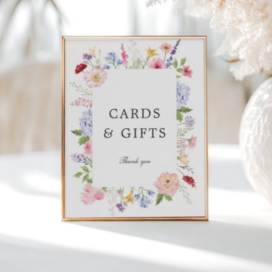 Spring Floral Frame Cards & Gifts ポスター