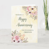 Spring Floral Friends Wedding Anniversary カード (正面)
