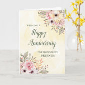Spring Floral Friends Wedding Anniversary カード (黄色い花)