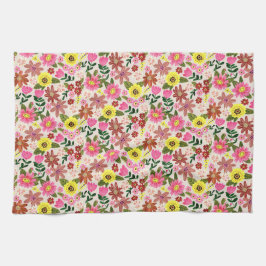 Spring Floral Garden Easter Kitchen Tea  キッチンタオル