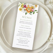 Spring Floral Garden Party Menu メニュー