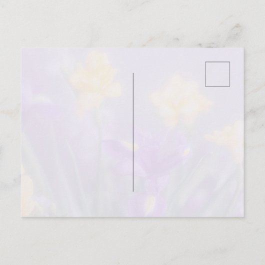 Spring Floral Greeting, pastel aesthetic ポストカード (裏面)