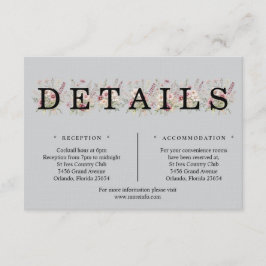 Spring Floral light grey Details Enclosure Card エンクロージャーカード