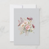 Spring Floral light grey Thank You Card サンキューカード (裏面)