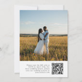Spring Floral Meadow QR Code Photo Wedding 招待状 (裏面)