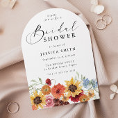 Spring Floral Modern Arch Bridal Shower 招待状