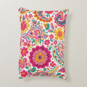 Spring Floral Paisley アクセントクッション (裏面(縦))