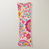 Spring Floral Paisley Pattern ボディピロー (正面縦)