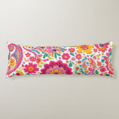 Spring Floral Paisley Pattern ボディピロー (正面)