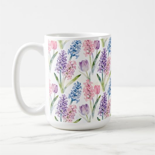 Spring Floral Pattern コーヒーマグカップ (左)