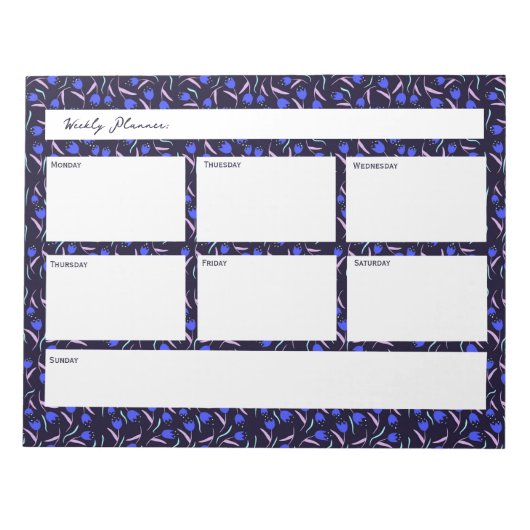 Spring Floral Pattern ノートパッド (正面)