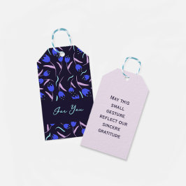 Spring Floral Pattern Lilac ギフトタグ