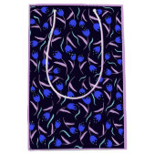 Spring Floral Pattern Lilac ミディアムペーパーバッグ (正面)