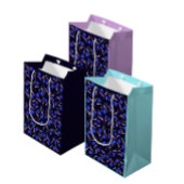 Spring Floral Pattern Lilac ミディアムペーパーバッグ