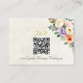 Spring Floral, QR Code - Cream エンクロージャーカード (裏面)