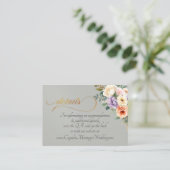 Spring Floral, QR Code - Sage エンクロージャーカード (スタンド正面)