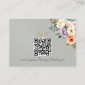 Spring Floral, QR Code - Sage エンクロージャーカード (裏面)