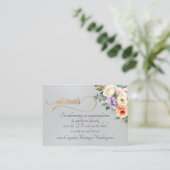 Spring Floral, QR Code - Silver エンクロージャーカード (スタンド正面)