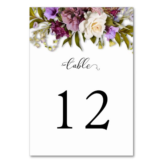 Spring Floral Rustic Wedding テーブルナンバー (正面)