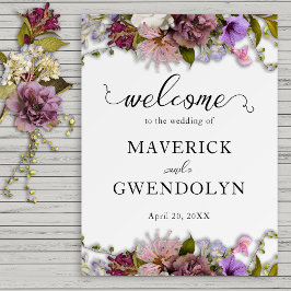 Spring Floral Rustic Wedding Welcome