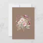 Spring Floral saddle brown Thank You Card サンキューカード (裏面)