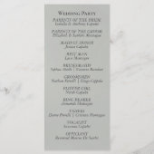 Spring Floral - Sage Wedding プログラム (裏面)