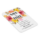Spring Floral Save the date  マグネット (右側)