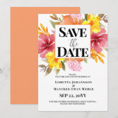 Spring Floral Save the date Invitation 招待状 (正面/裏面)
