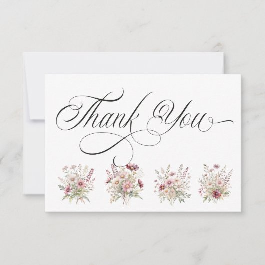 Spring Floral Thank You Card サンキューカード (正面)