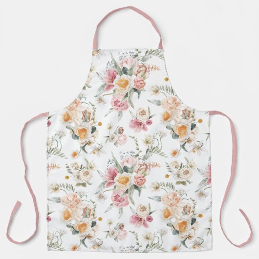 Spring Floral Tulips エプロン (正面)