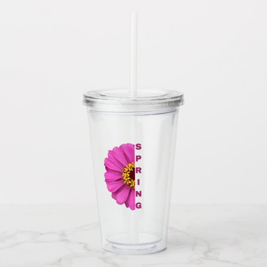 Spring Floral Tumbler | Spring Acrylic Tumbler アクリルタンブラー (正面)