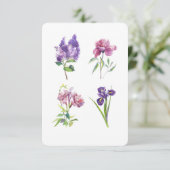 Spring Floral Watercolor – Botanical Flowers エンクロージャーカード (スタンド正面)