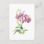 Spring Floral Watercolor – Botanical Flowers エンクロージャーカード (裏面)