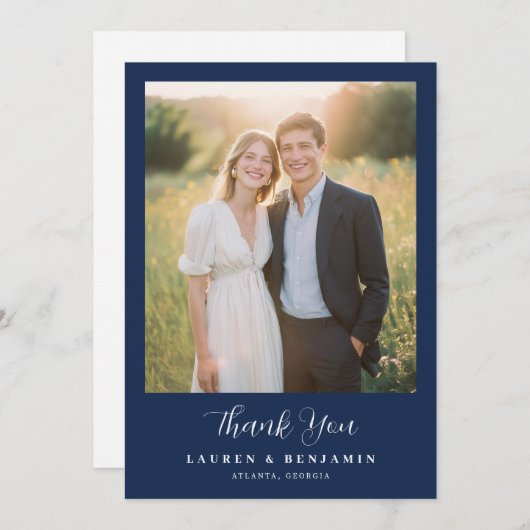 Spring Floral Wedding サンキューカード (正面/裏面)