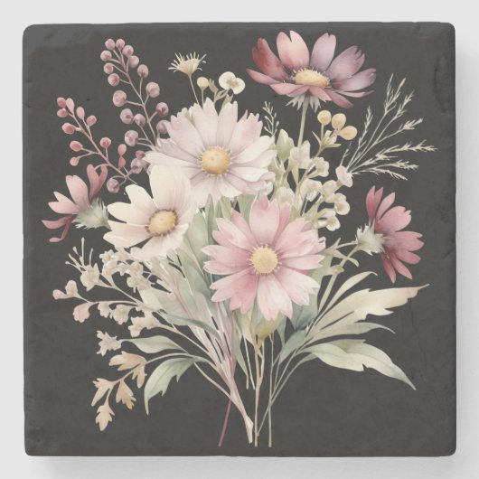 Spring Floral Wedding  ストーンコースター (正面)