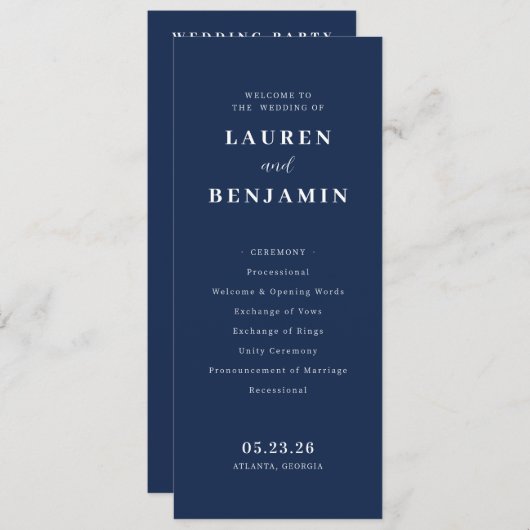 Spring Floral Wedding プログラム (正面/裏面)