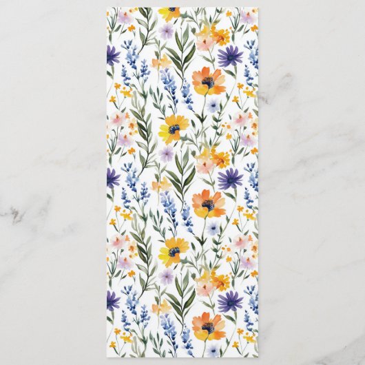 Spring Floral Wedding メニュー (裏面)