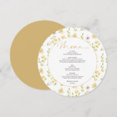 Spring Floral Wedding Flat Menu メニュー (正面/裏面)