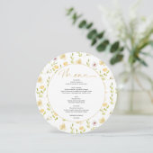 Spring Floral Wedding Flat Menu メニュー (スタンド正面)
