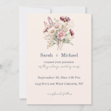 Spring Floral Wedding Invitation