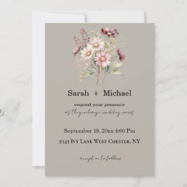 Spring Floral Wedding Invitation 招待状