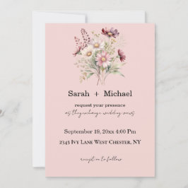 Spring Floral Wedding Invitation 招待状