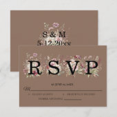 Spring Floral Wedding RSVP card (正面/裏面)