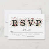 Spring Floral Wedding RSVP card (正面)